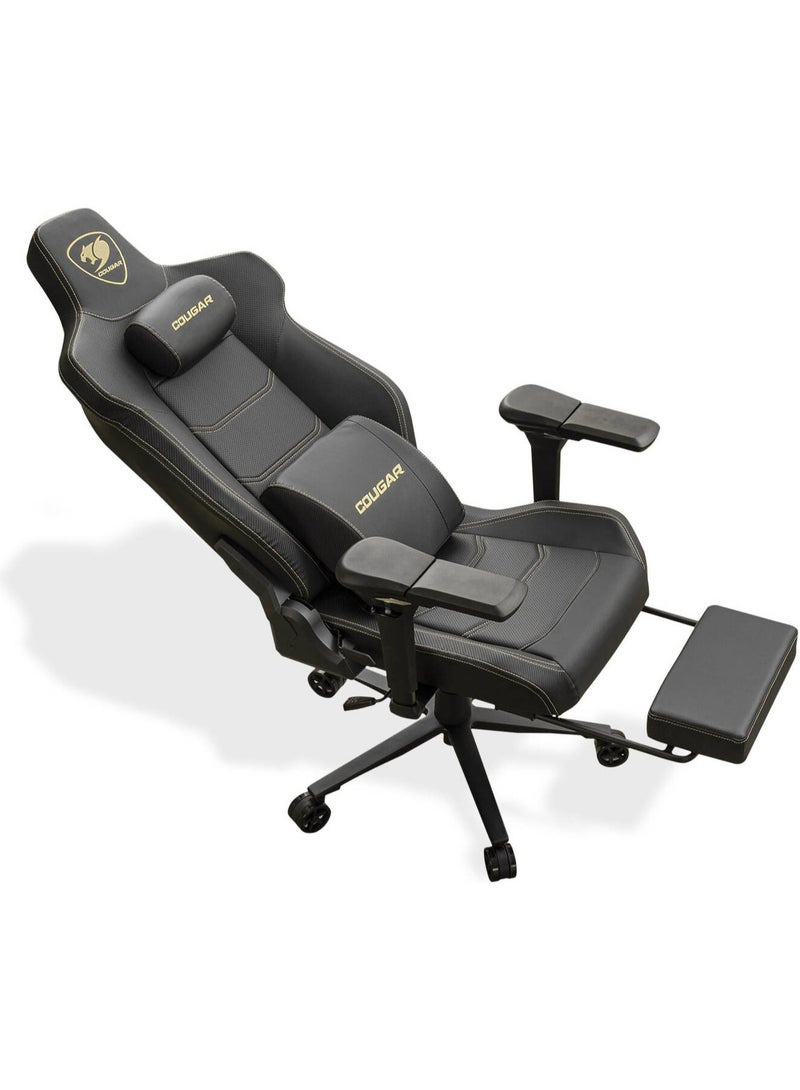 Cougar Armor EVO M Gaming Chair with Retractable Footrest, 5D Adjustable Armrests, Magnetic Memory Foam Neck Pillow, Lumbar Support Cushion, 155° Recline, Class 4 Gas Lift, Steel Frame, 160kg Capacity – Premium PVC Leather | 3MEVMGLB.0001 - Image 5